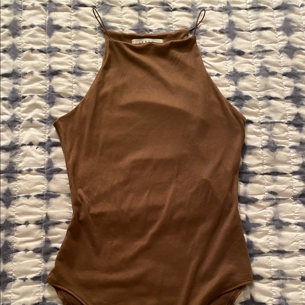 Brown Halter Top Bodysuit